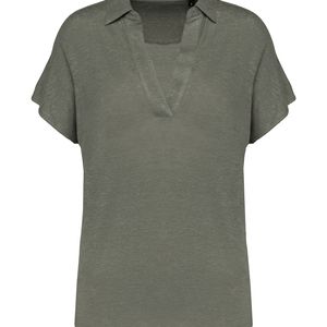 Ladies’ linen polo shirt, miniatyr 5